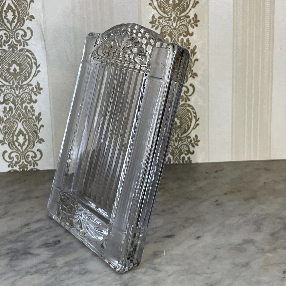 Vintage Mikasa Crystal Picture Frame | Cototillion‎ Art Nouveau Arched Vertical